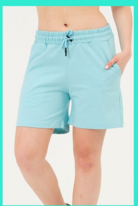 No Brand 8002 l.blue (лето) шорты женские