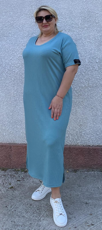 No Brand 727 l.blue (лето) платье женские