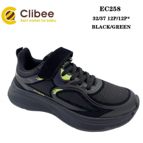 Clibee LD-EC258 black-green (демі) кросівки дитячі