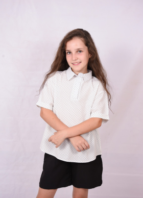 No Brand EL71 white (лето) блузка детские