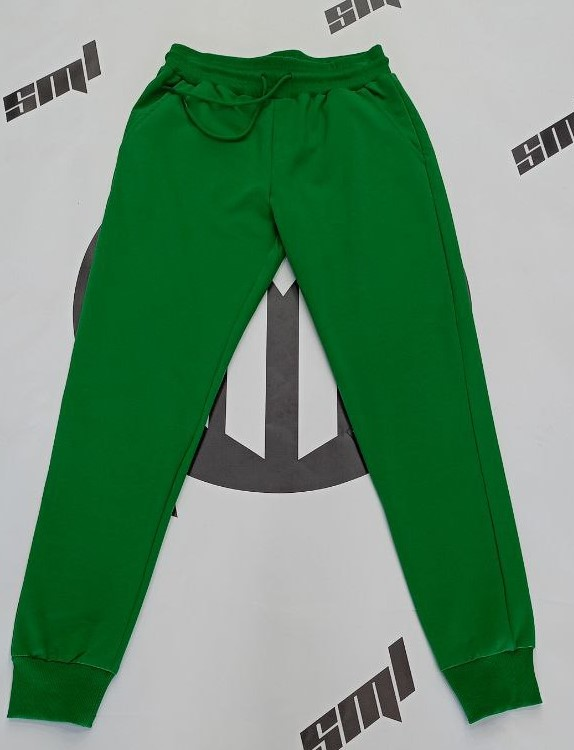 No Brand 20708 green (деми) штаны спорт женские