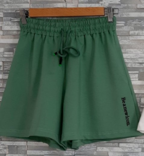 No Brand 5006 green (лето) шорты женские