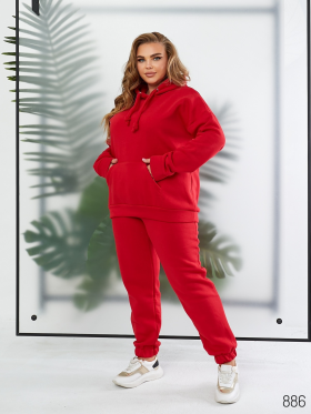 No Brand 886 red (деми) костюм спорт женские