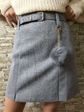 No Brand 7139 grey (деми) юбка женские