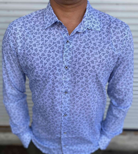 Fmt S2150 blue (демі) сорочка чоловіча