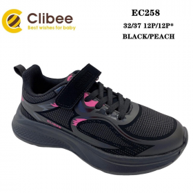 Clibee LD-EC258 black-peach (деми) кроссовки детские