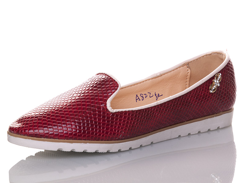 Башили A822 red (деми) туфли женские