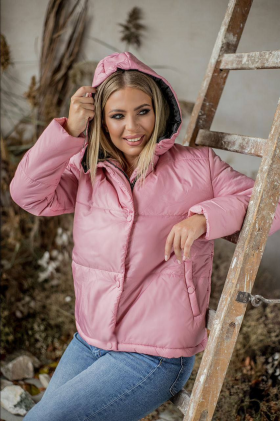 No Brand 0242 pink (демі) жіночі куртка