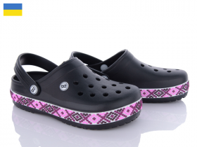 Dago Dago 422 чорний-рожевий (літо) крокси жіночі