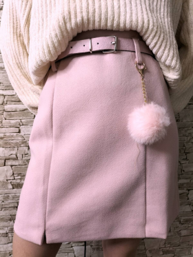No Brand 7139 pink (деми) юбка женские