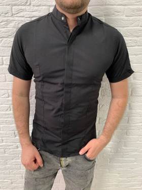 Varetti S1584 black (лето) рубашка мужские