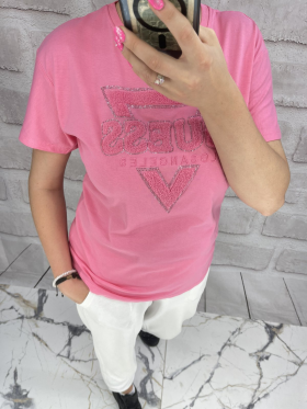 No Brand 4546 pink (лето) футболка женские