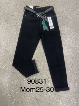 No Brand 90831 black (деми) джинсы женские