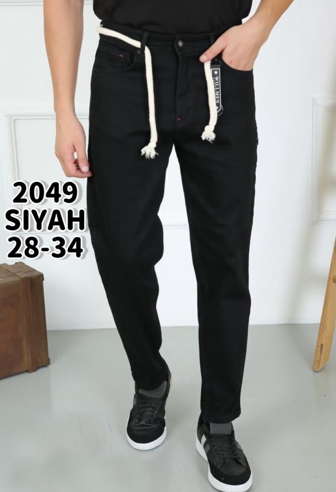 No Brand 2049 black (деми) джинсы мужские