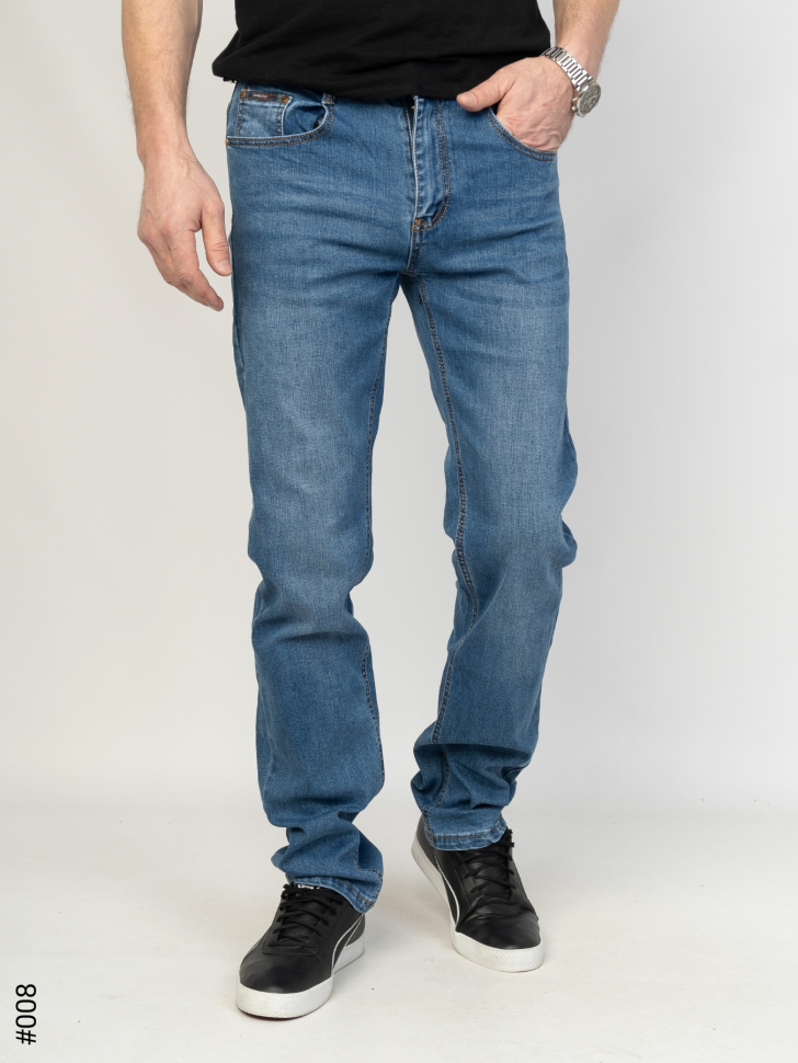 No Brand W008 blue (деми) джинсы мужские
