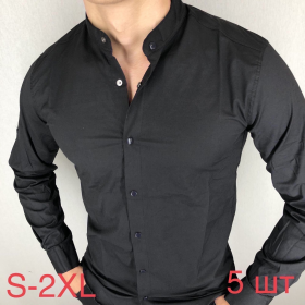 No Brand R385 black (деми) рубашка мужские