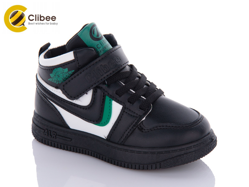 Clibee PB695 black-green (демі) кросівки дитячі