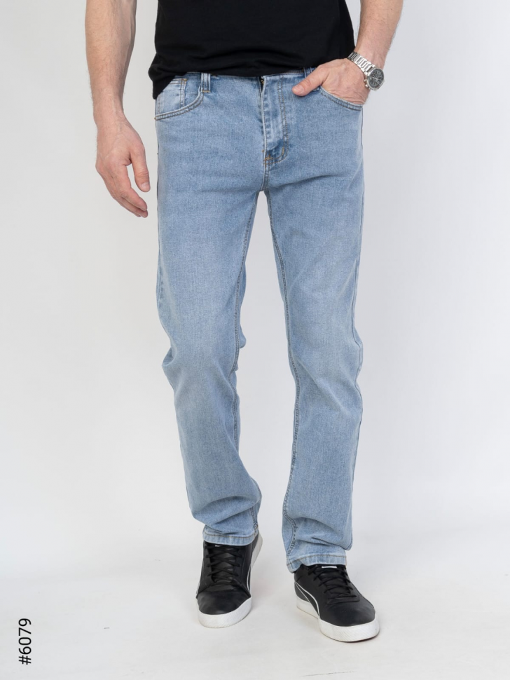 No Brand K6079 l.blue (деми) джинсы мужские