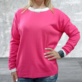 No Brand 23154 pink (зима) светр жіночі