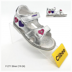 Clibee Apa-F271 silver (лето) босоножки детские