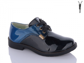 Aoda G809A black-blue (деми) туфли детские