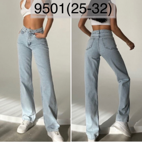 No Brand 9501 l.blue (деми) джинсы женские
