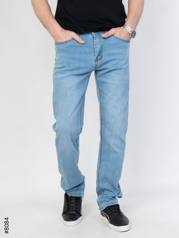 No Brand 8084 l.blue (деми) джинсы мужские
