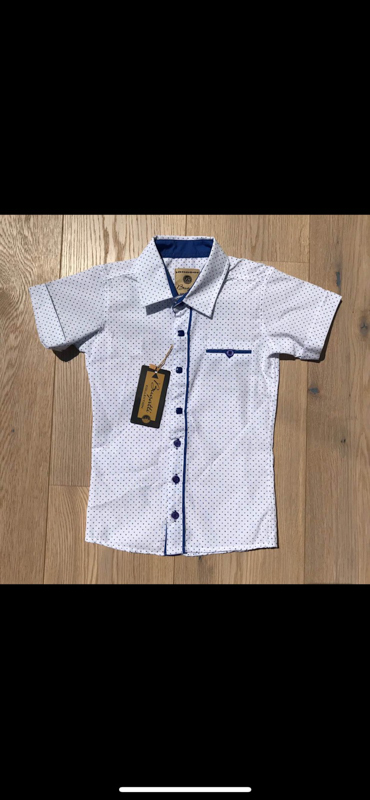 No Brand R302 white (деми) рубашка детские