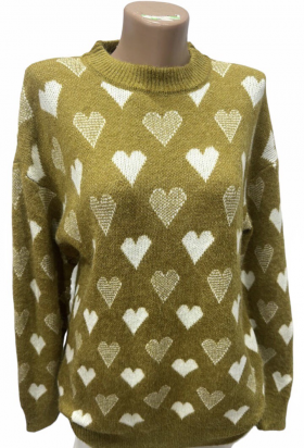 No Brand 26363 green (зима) свитер женские