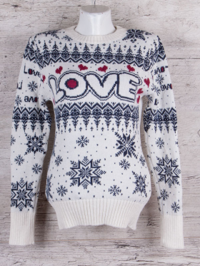 No Brand B4764 white (зима) свитер женские