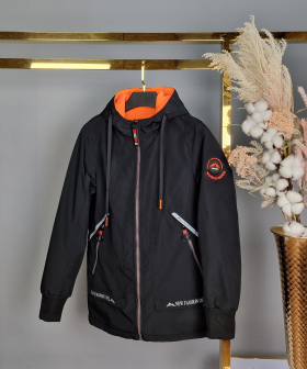 No Brand B005 black-orange (деми) куртка детские