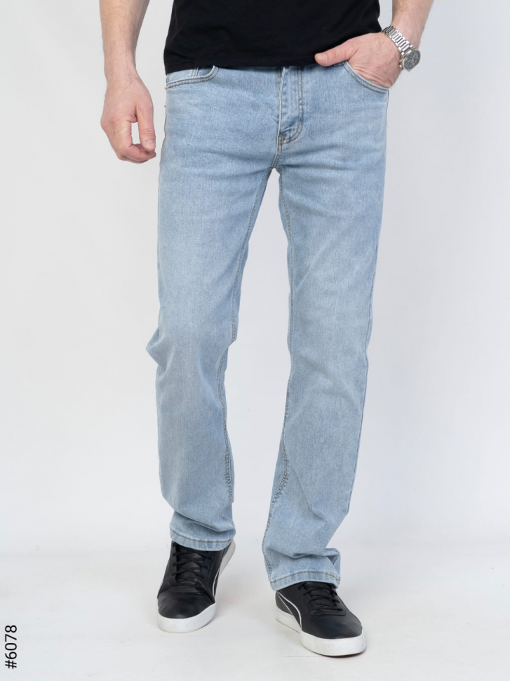 No Brand K6078 l.blue (деми) джинсы мужские