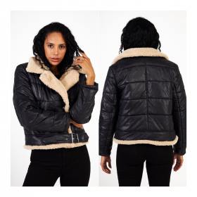 No Brand 80025-2 black (зима) куртка жіночі
