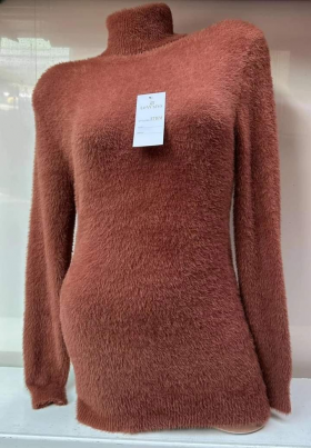 No Brand 5707 d.brown (зима) свитер женские