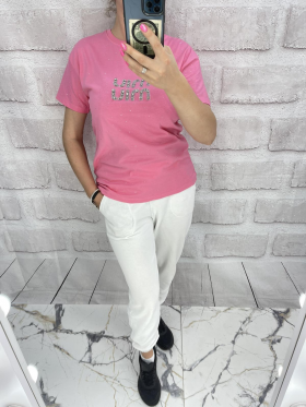 No Brand 4742 pink (лето) футболка женские