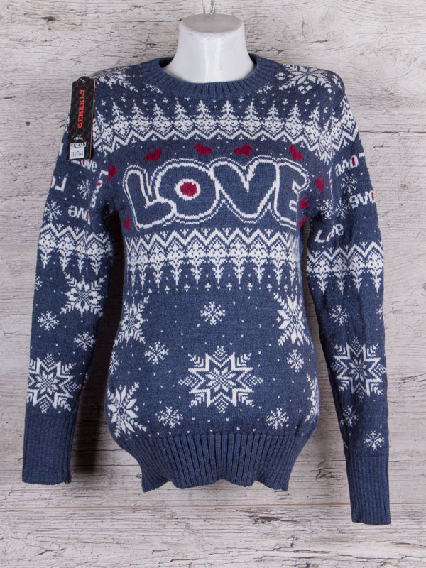 No Brand B4764 blue (зима) свитер женские