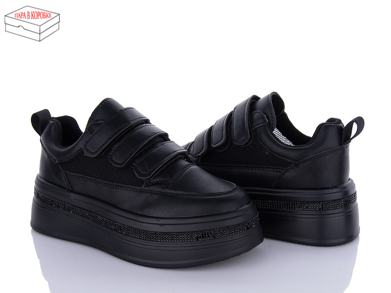 No Brand 8333 all black (демі) кросівки жіночі