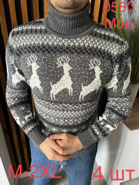 No Brand 0580-1 grey (зима) свитер мужские