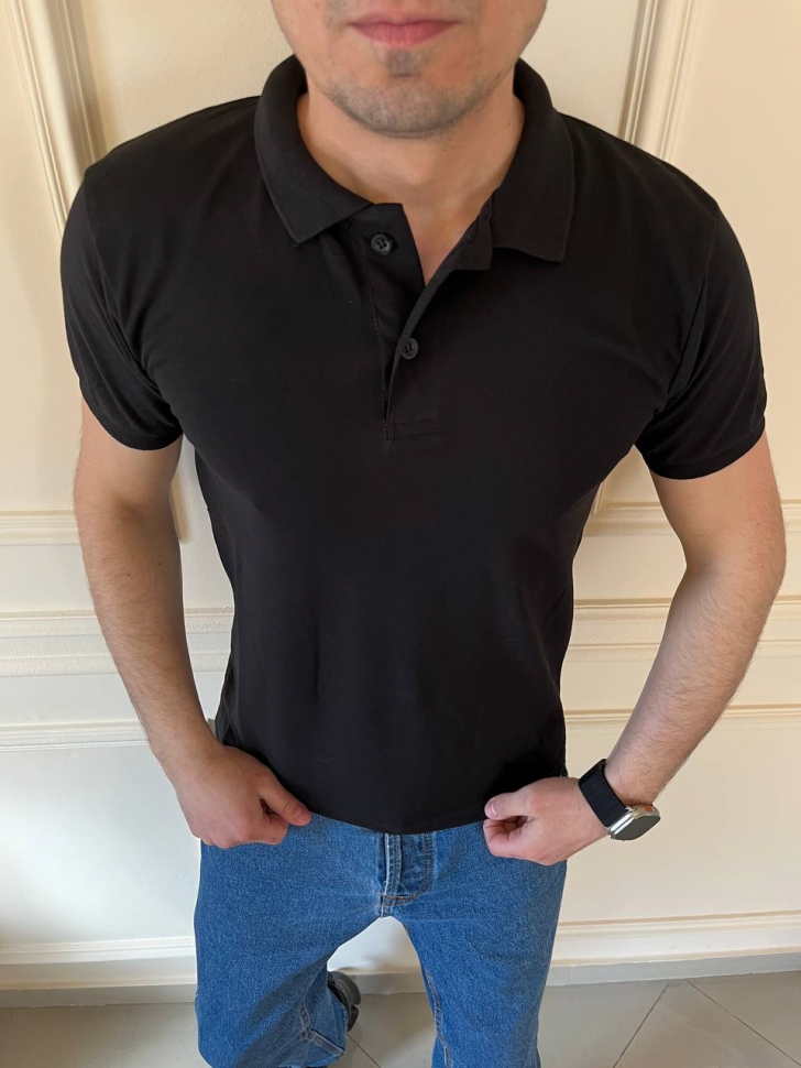 No Brand 1412 black (лето) футболка мужские