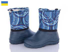 Malibu СПП Смужки сірий-синій (зима) чоботи дитячі