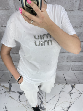 No Brand 4742 white (лето) футболка женские
