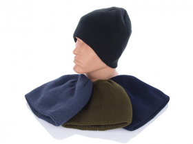 No Brand KA647 mix флис (зима) шапка мужские