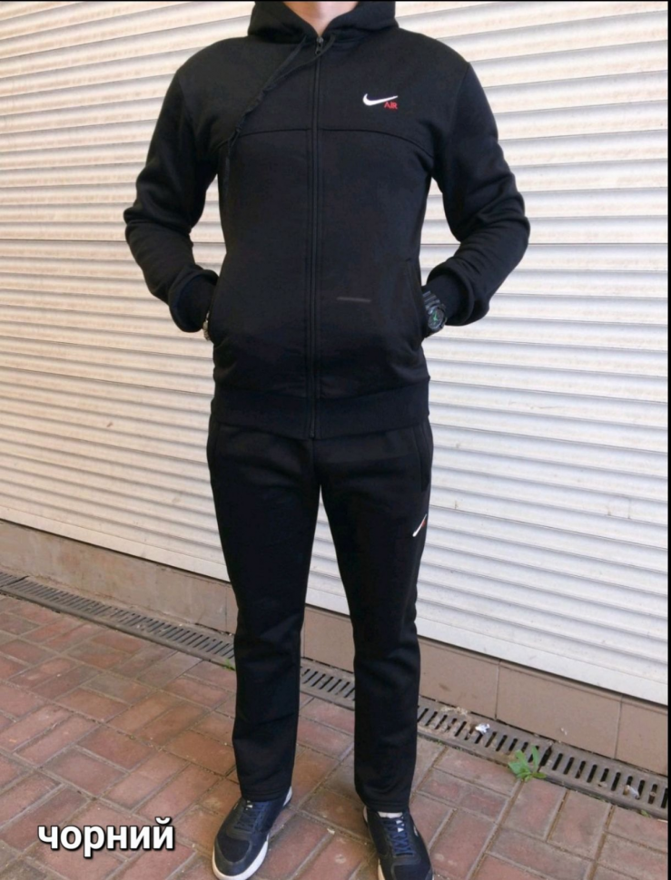 No Brand 01-4 black (зима) костюм спорт чоловічі