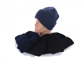 No Brand KA618 mix флис (зима) шапка мужские