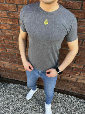 No Brand 1604 grey (лето) футболка мужские