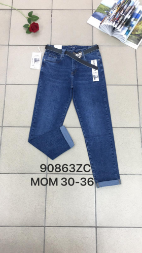 No Brand 90863 blue (деми) джинсы женские