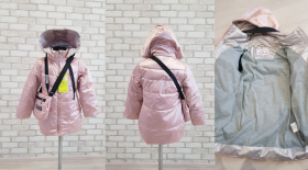 No Brand 9791 pink (деми) куртка детские