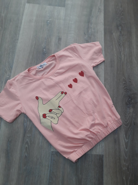 No Brand 9951 pink (лето) футболка детские