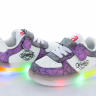 Apawwa C61-2 purple LED (деми) кроссовки детские