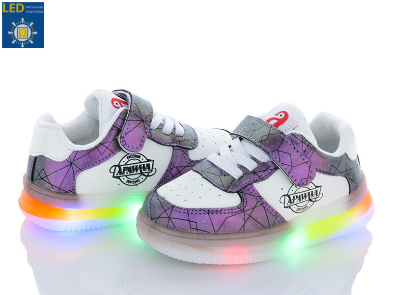 Apawwa C61-2 purple LED (демі) кросівки дитячі